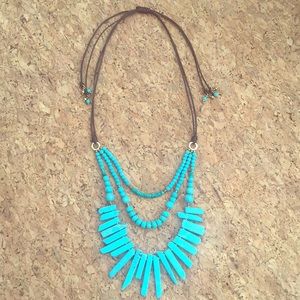 Turquoise layer necklace
